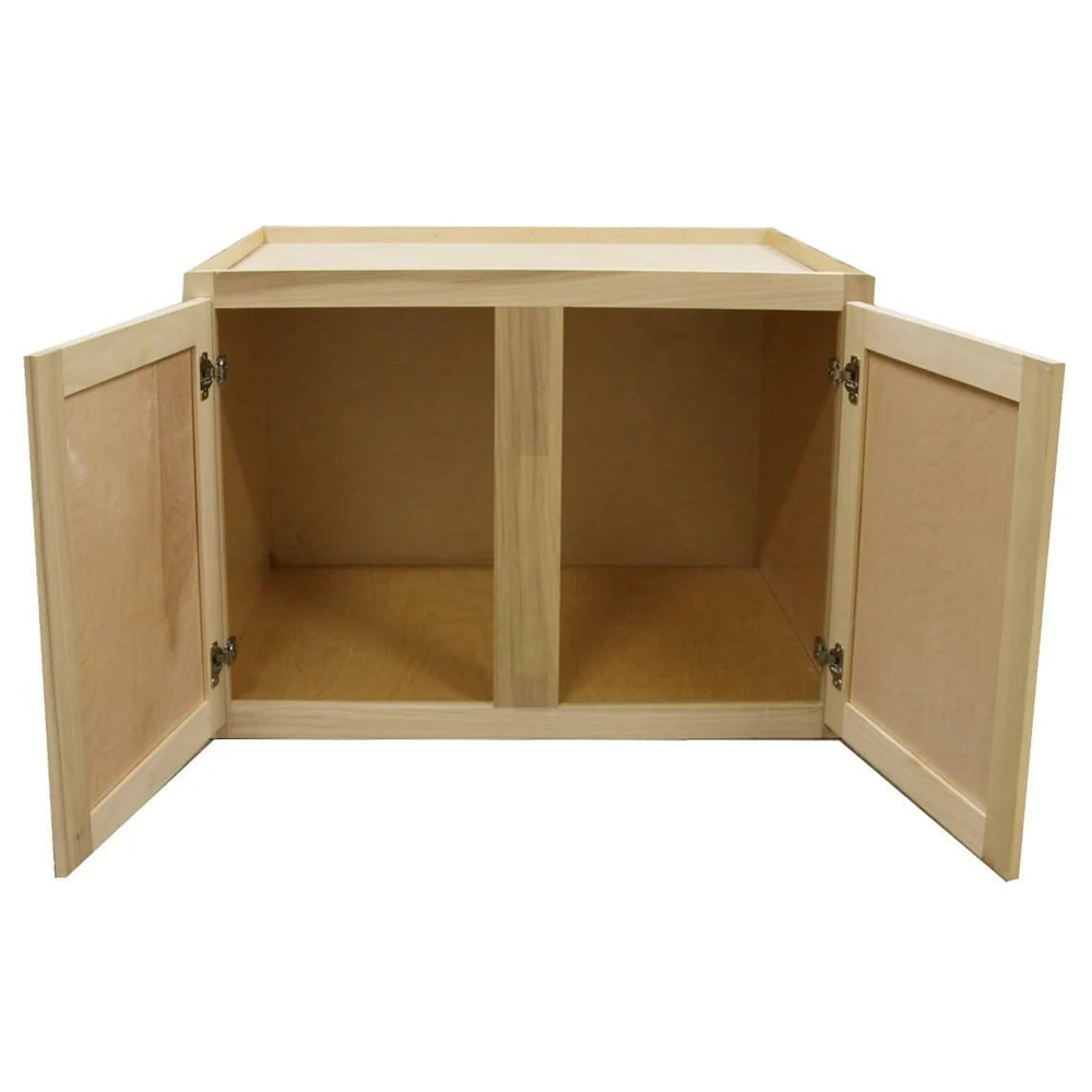 Kitchen Wall Cabinet | Unfinished Poplar | Shaker Style | 36x24x24 in.